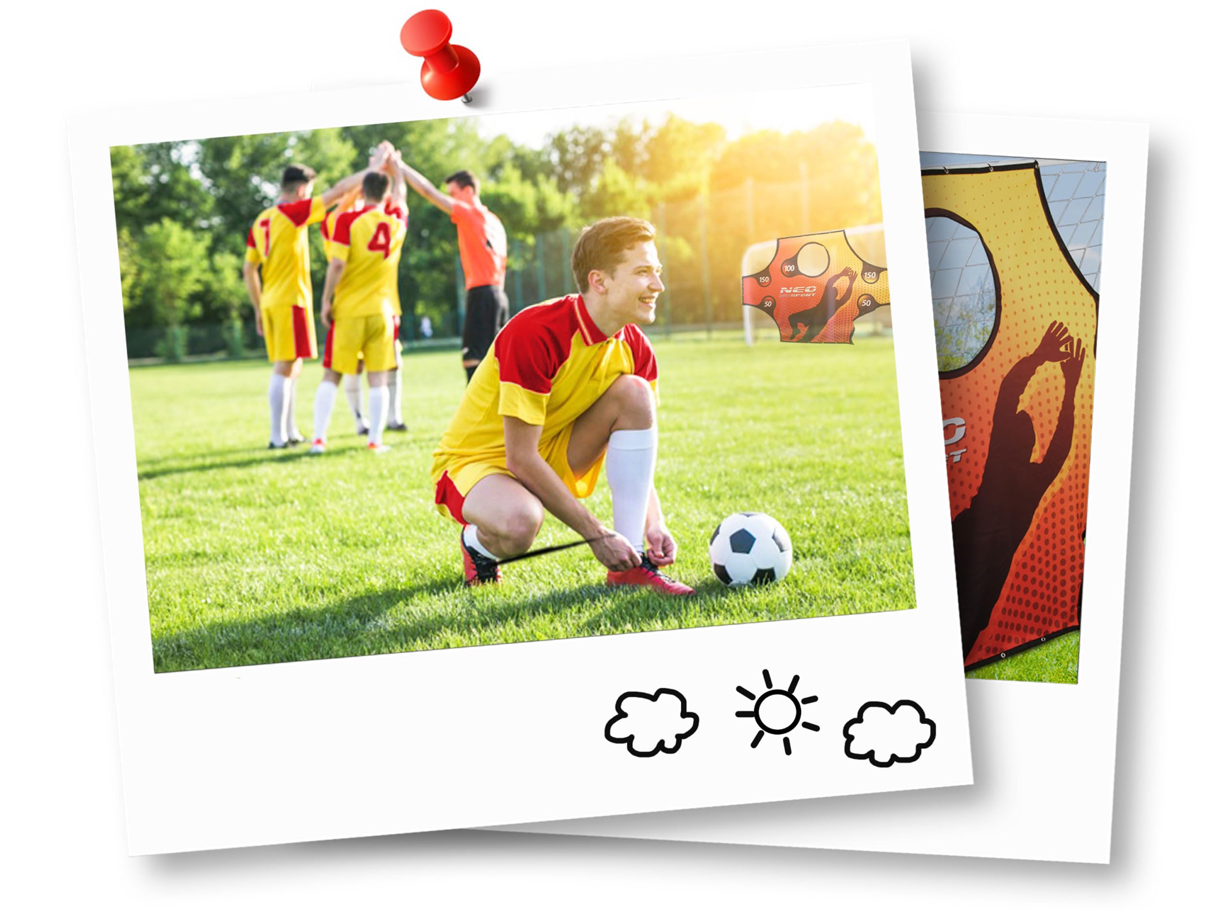 Neo-Sport Rebounder für Fußball Zubehör Fußballtor Training
