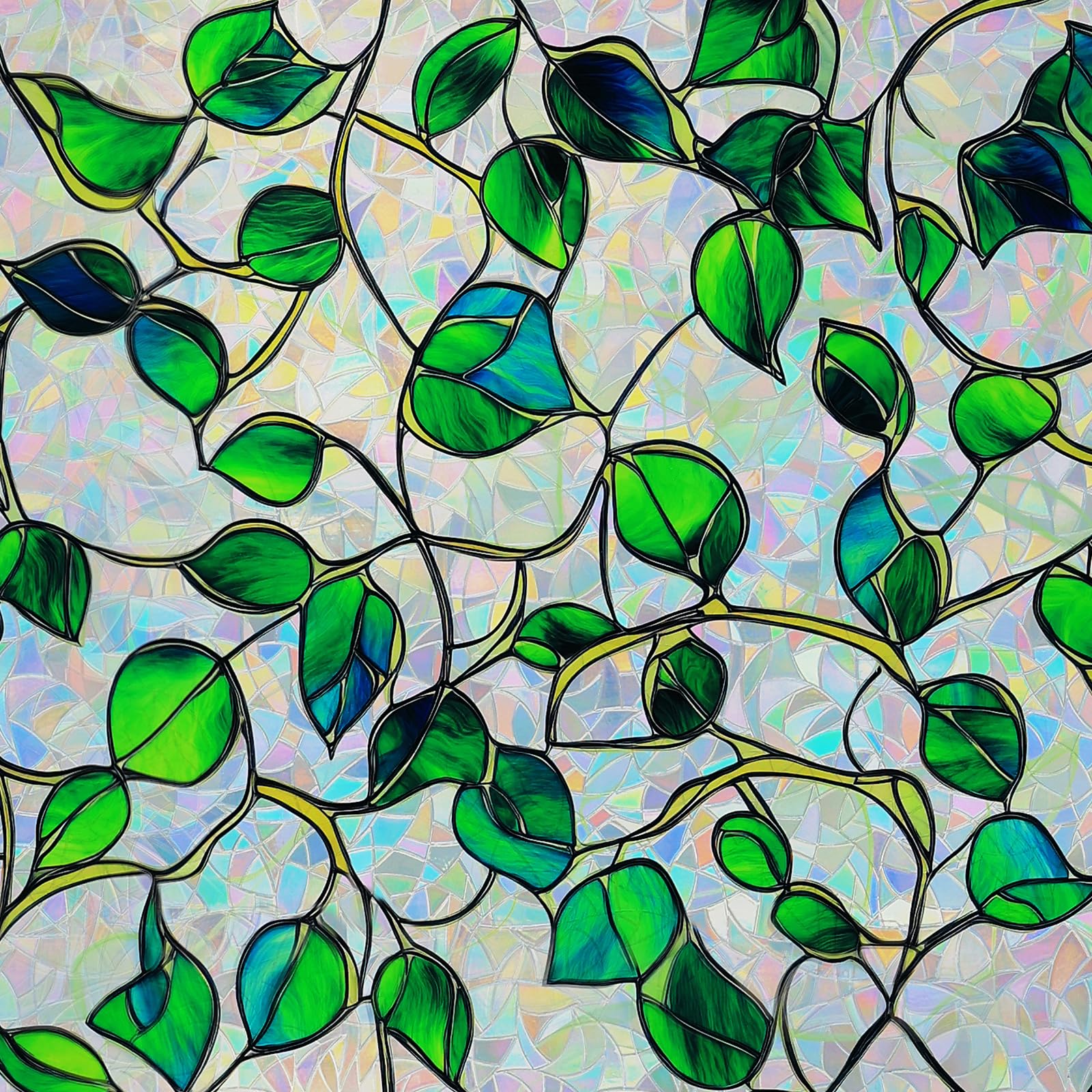 Window Privacy Film Home Room Bathroom Spring Decor Car Decorations One Way Privacy Window Clings Decals Tint Door Cover Rainbow Renter Friendly Stickers Static Cling Stained Glass Windows