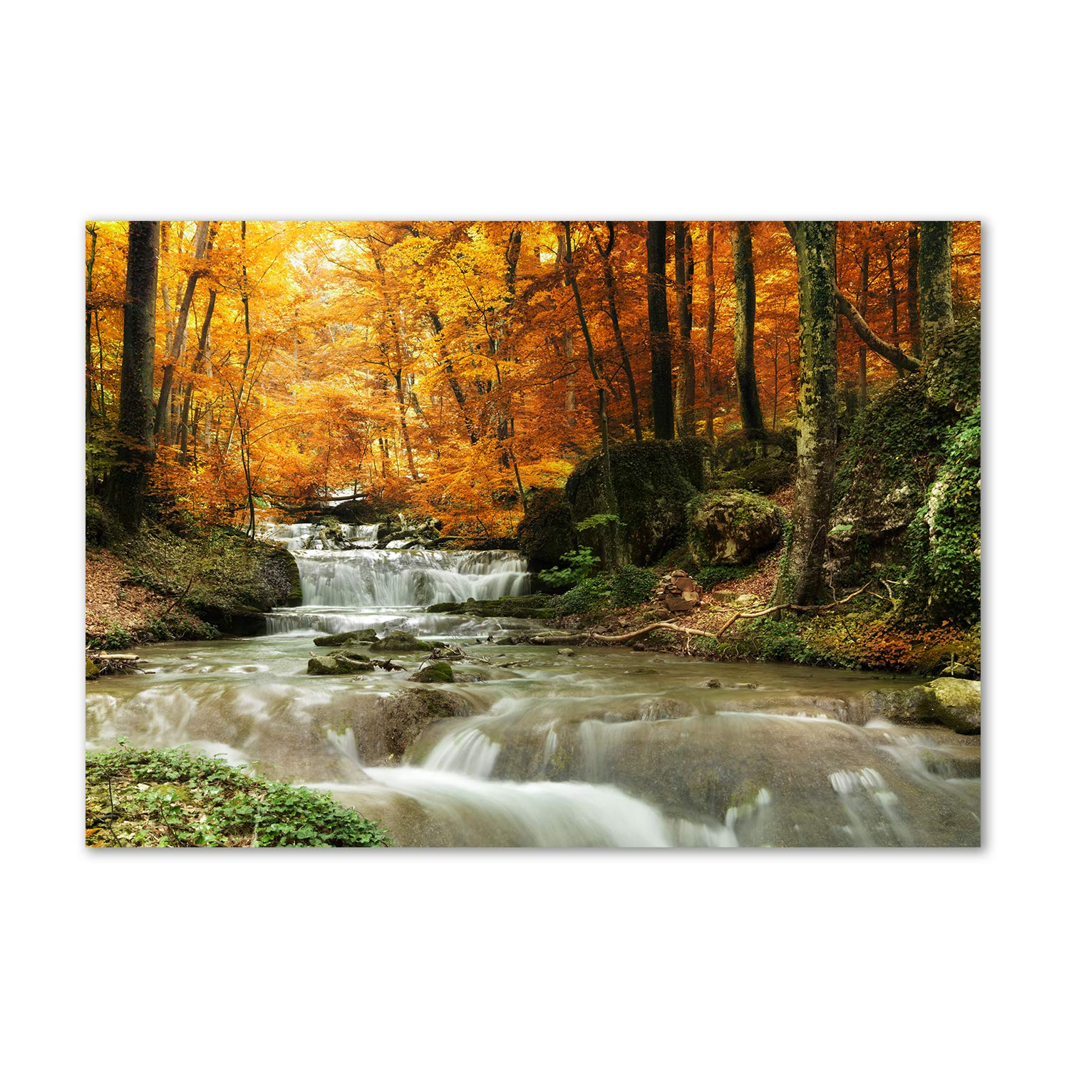 Tableau plexiglas cascade en forêt Tulup déco murale