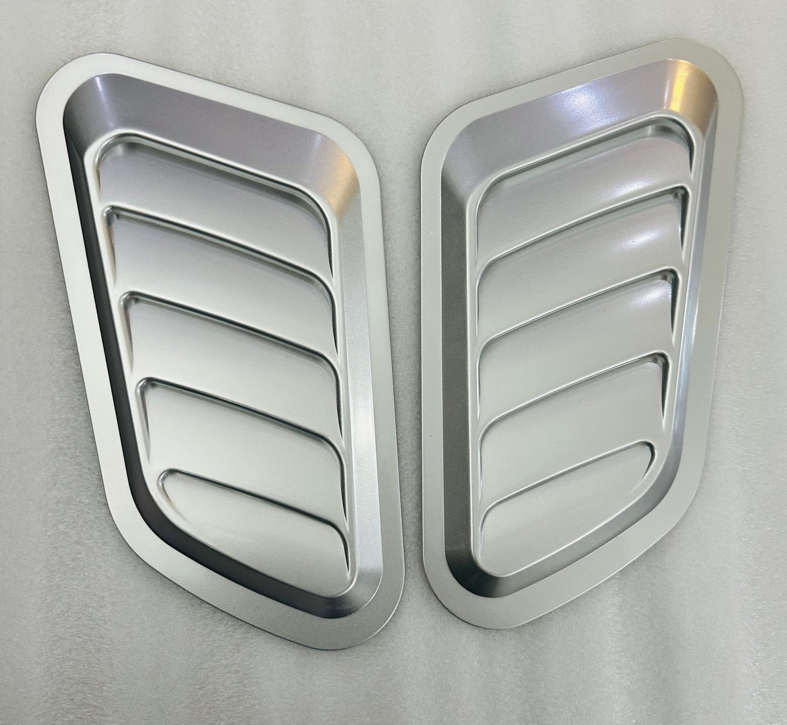 ABS Car Bonnet Hood Air Vent Decor Scoop Compatible with All Car Decorative Air Flow Intake Hood Scoop Vent Cover Universal Fit(2PC SILVER BONNET SCOOP CHODE WALA)-image-41