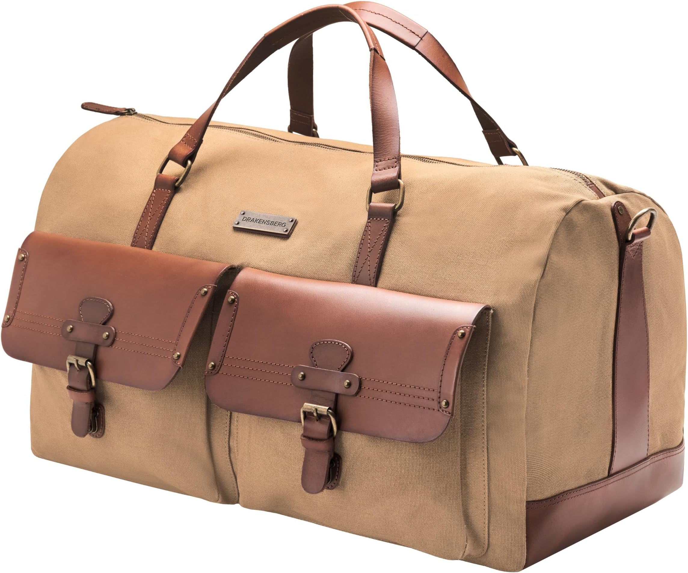 Kimberley Long Weekender, travel bag, hodall, carry-all, canvas leather bag, vintage, explorer,safari, sand brown