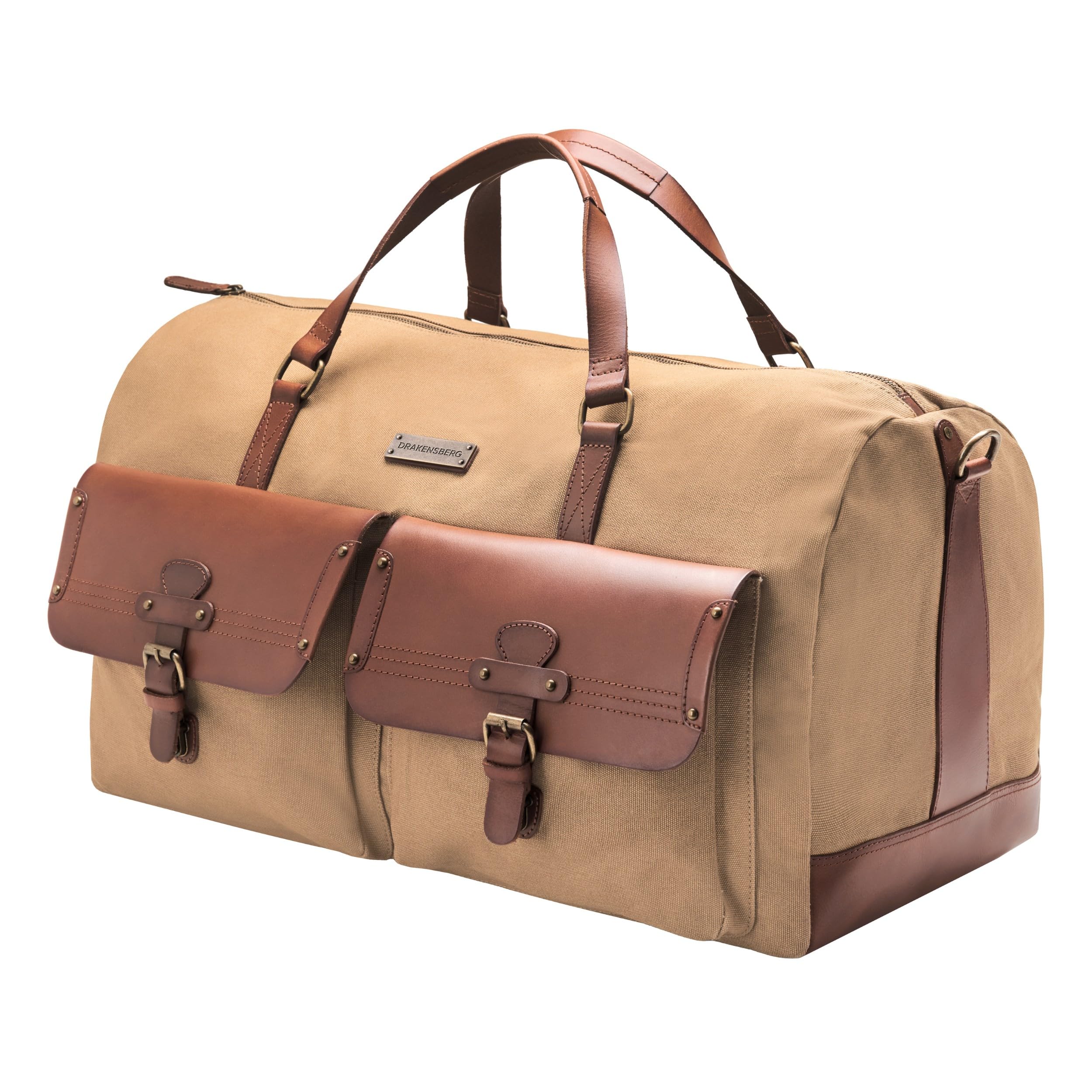 Kimberley Long Weekender, travel bag, hodall, carry-all, canvas leather bag, vintage, explorer,safari, sand brown