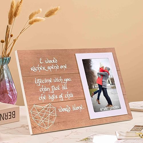 Miniatura 283 de NZY Regalos de aniversario, cumpleaños, San Valentín, Navidad, marco de regalo para novio, novia, marido, esposa, pareja, mejor amigo, único