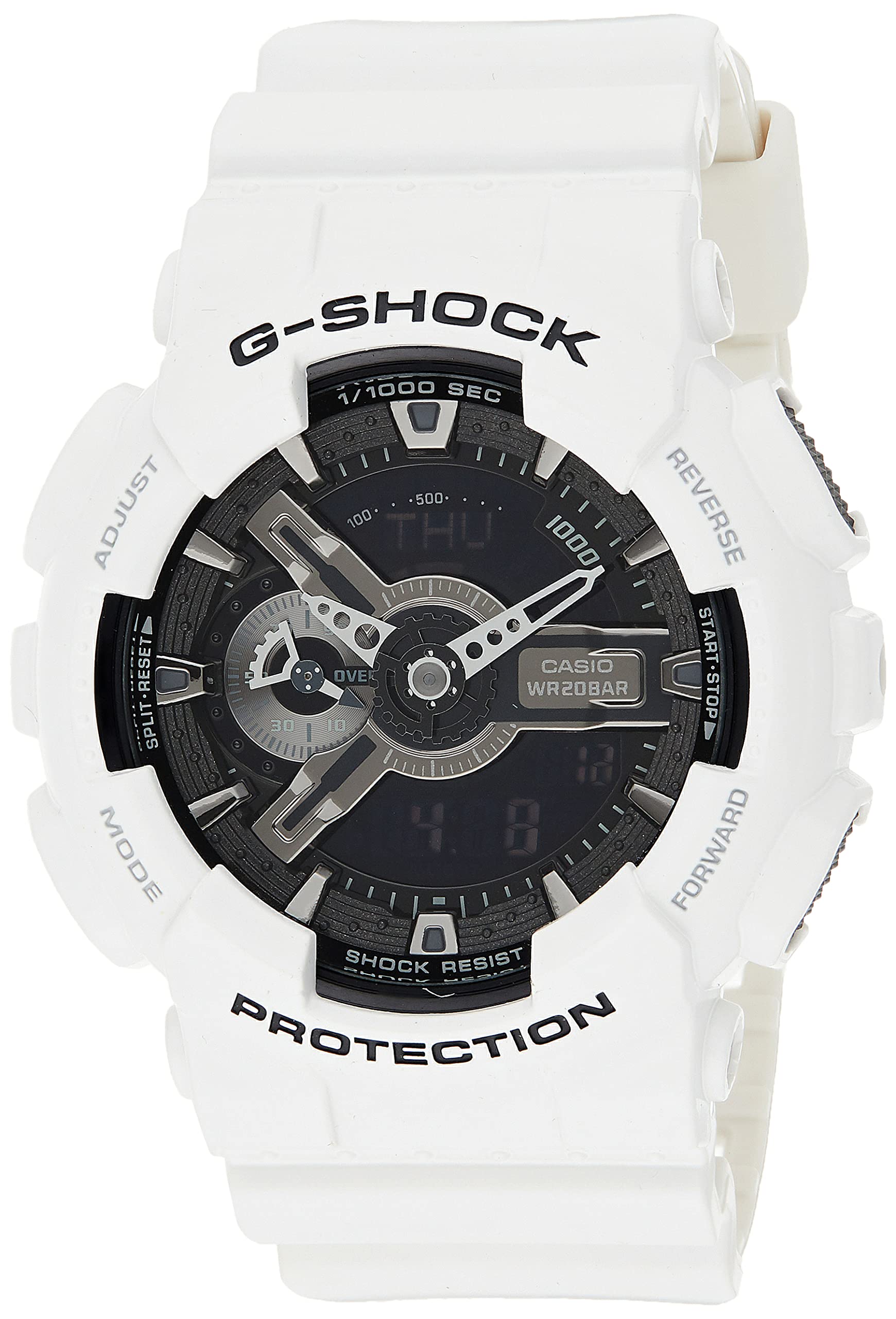 クォーツ腕時計/G-SHOCK/デジアナ/ホワイト/GA-110GW-7AJF