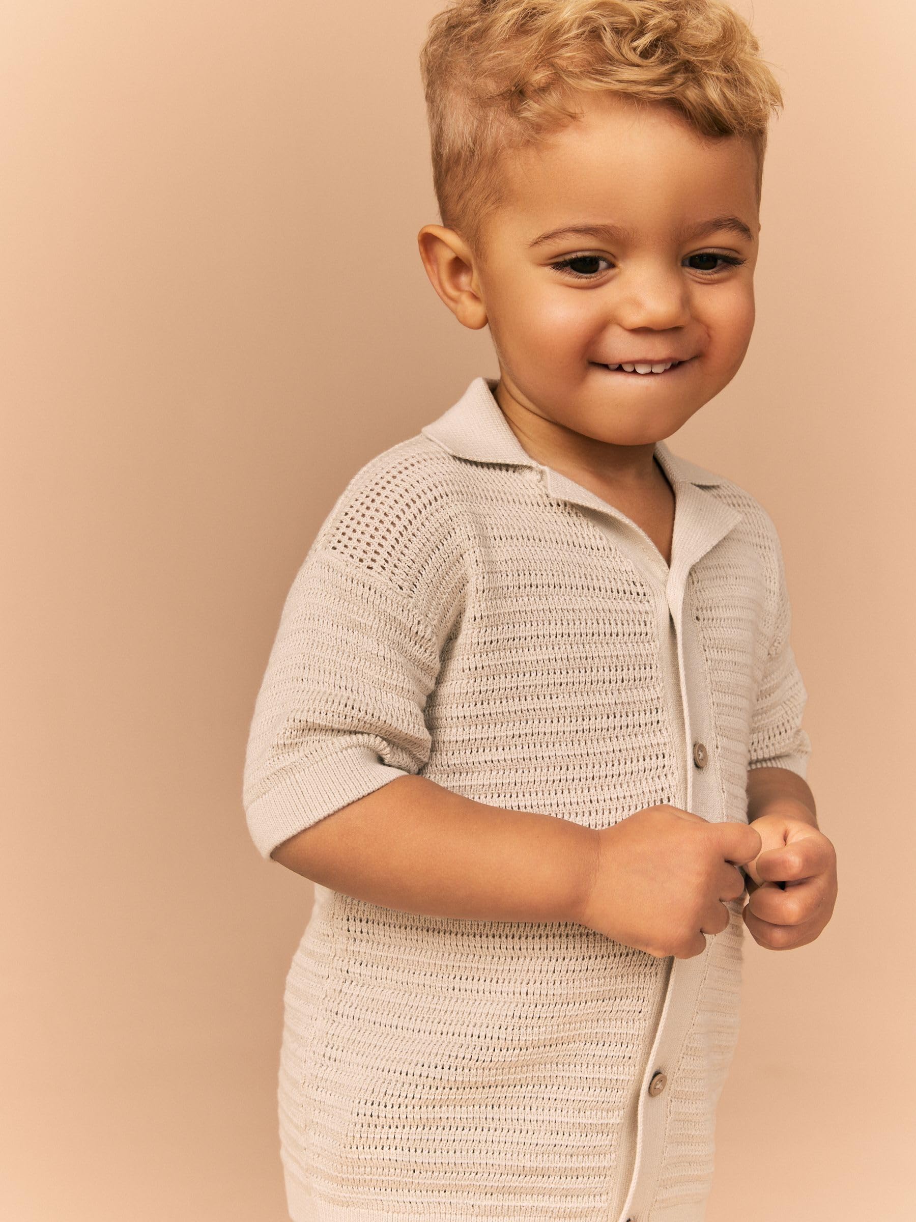 NEXT Jungen Standard Kurzarm-Poloshirt mit Reverskragen 100% Baumwolle 62-122