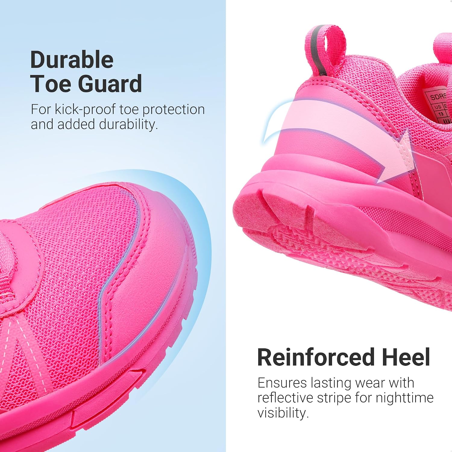 DREAM PAIRS Boys Girls Shoes Kids DuraPlay Tennis Running Non Slip Athletic Walking Lightweight Lace Up Footwear Sneakers for Little/Big Kid