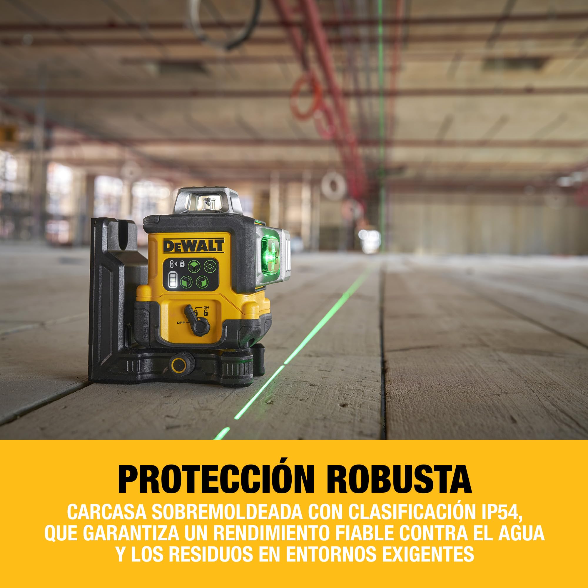 DEWALT, Láser de línea verde 3x360° recargable por USB en estuche, DCLE14361GB-XJ