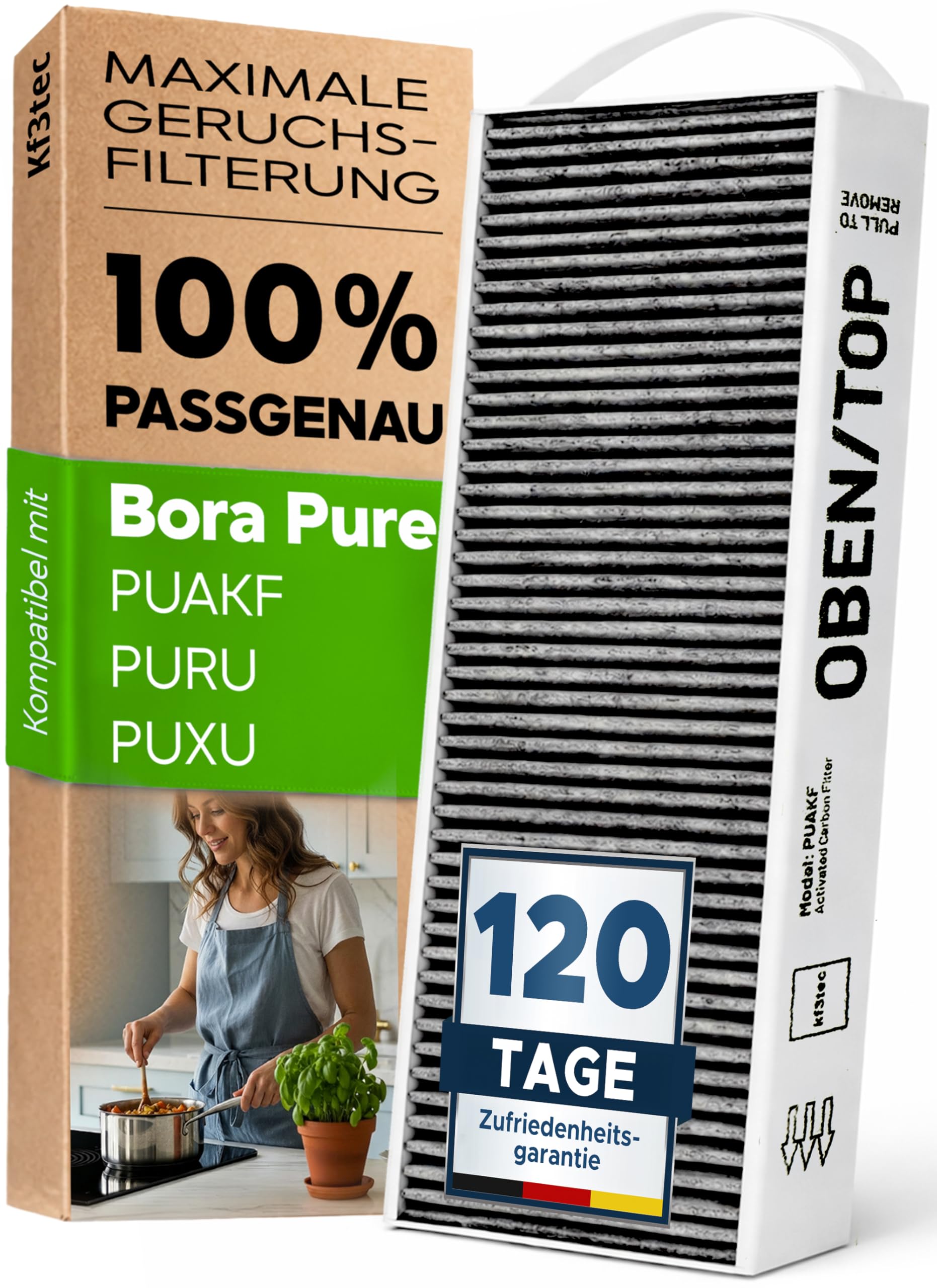 KF3TECactivated carbon filter (1 filter) for Bora Pure PUAKF, for your PURU or PUXU convection hob