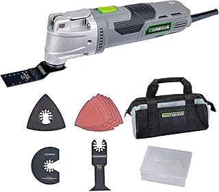 Genesis 3.5 Amp Oscillating Multi-Tool Kit with 3.7° Oscillation Angle, 6 Variable-Speeds with 16-Piece Accessory Set, Storage Box, Carrying Bag, and 2 Year Warranty (GMT35T)