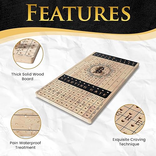 Miniatura 7 de Juego de mesa de carreras de caballos con 11 caballos de madera, 2 dados y 2 cajas de cartas, tablero de ajedrez grueso y lujoso, juego de carreras