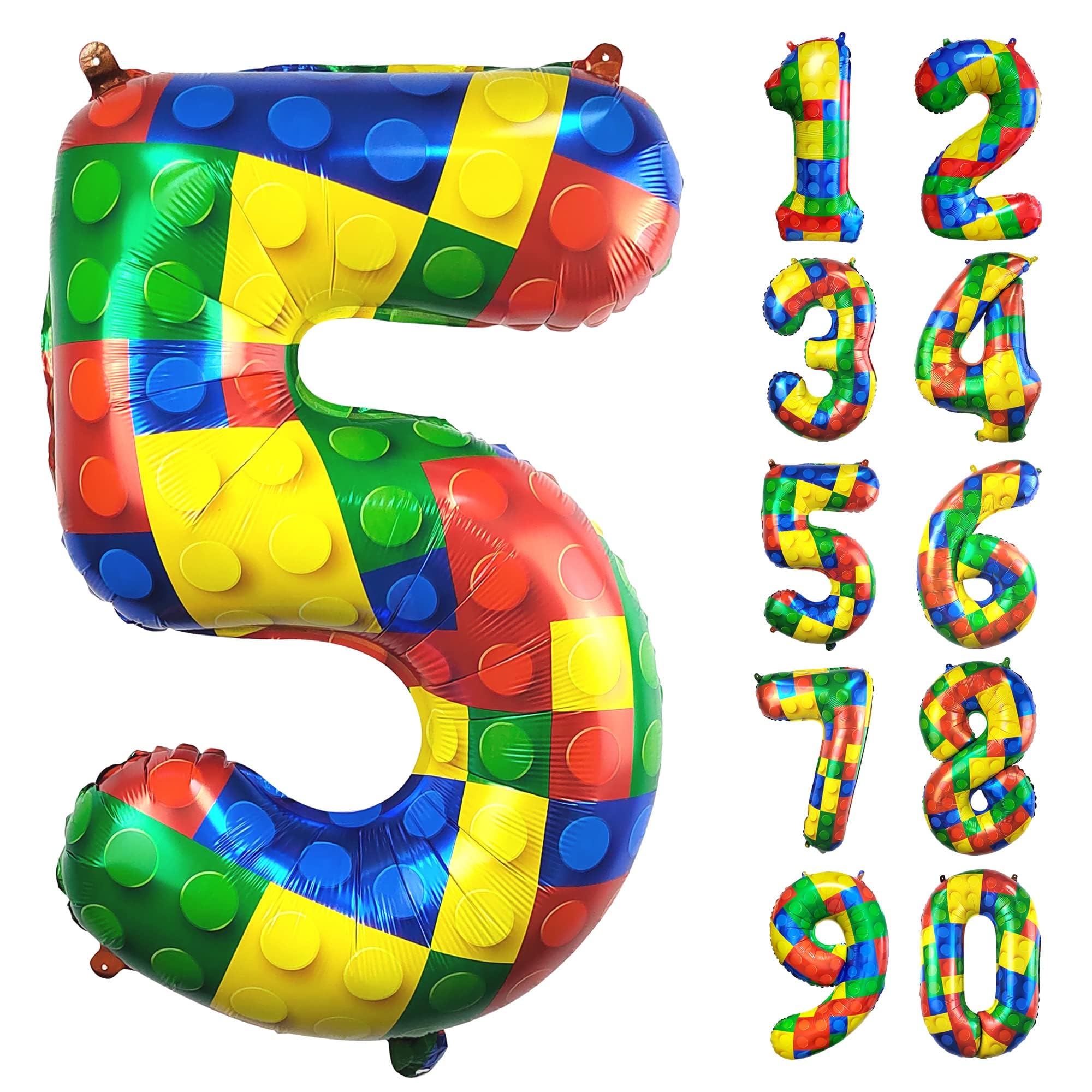 Red 0 balloon 40 Inch Giant Helium Foil Number 0 to 9 Red Balloon Birthday Wedding Party Digital Decorations (Number 0) — view 471