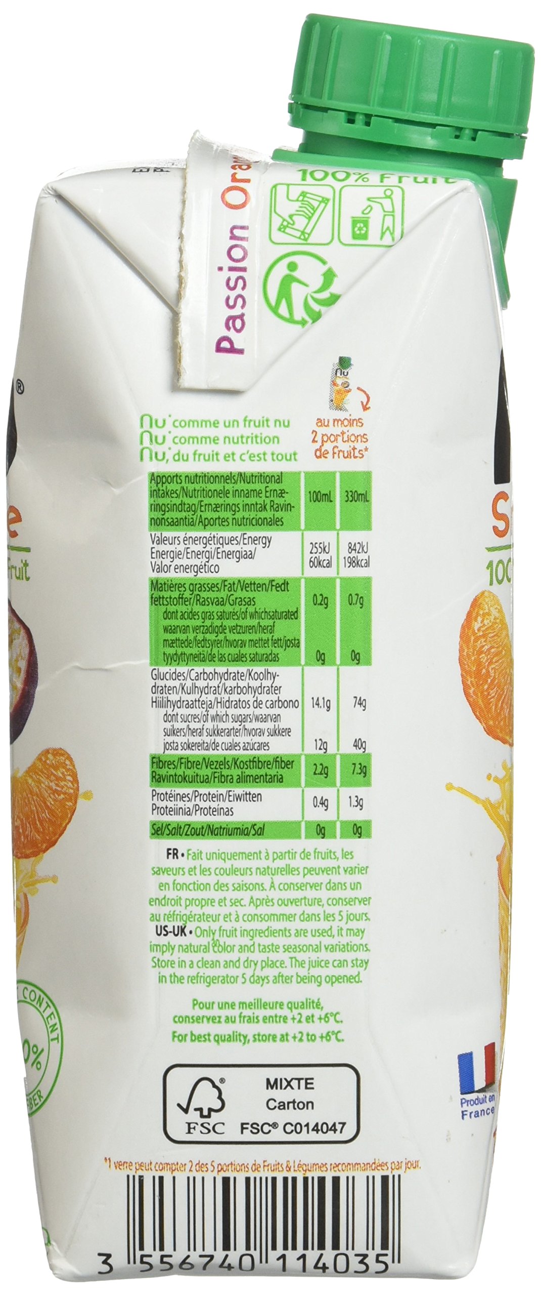 Nu Smoothie - Orange Mangue Passion - 12x33cl