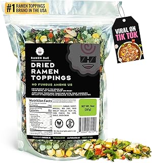 Ramen Bae No Fungus Among Us Mix Dried Ramen Toppings - Mushroom-Free, Gluten Free, Soy Free, Low Fat, Low Sodium, Dehydrated Ramen Toppers, Add Ins, Mix Ins for Noodles, Pho, Soup, Fried Rice - Up To 20 Servings