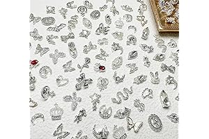 30 PCS Y2K Silver Nail Charms