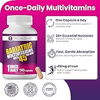 Vista 6 de Bariatric once-a-day Multivitamin 90 ct capsule- Made For Bypass gástrico Sleeve WLS cirugía