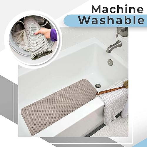 Miniatura 4 de SC TECH - Tapetes de baño antideslizantes con ventosas para bañera, tapete de ducha antideslizante para adultos y niños, tapete de baño