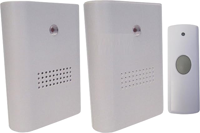Uni-Com Twin Pack Portable Door Chimes, White