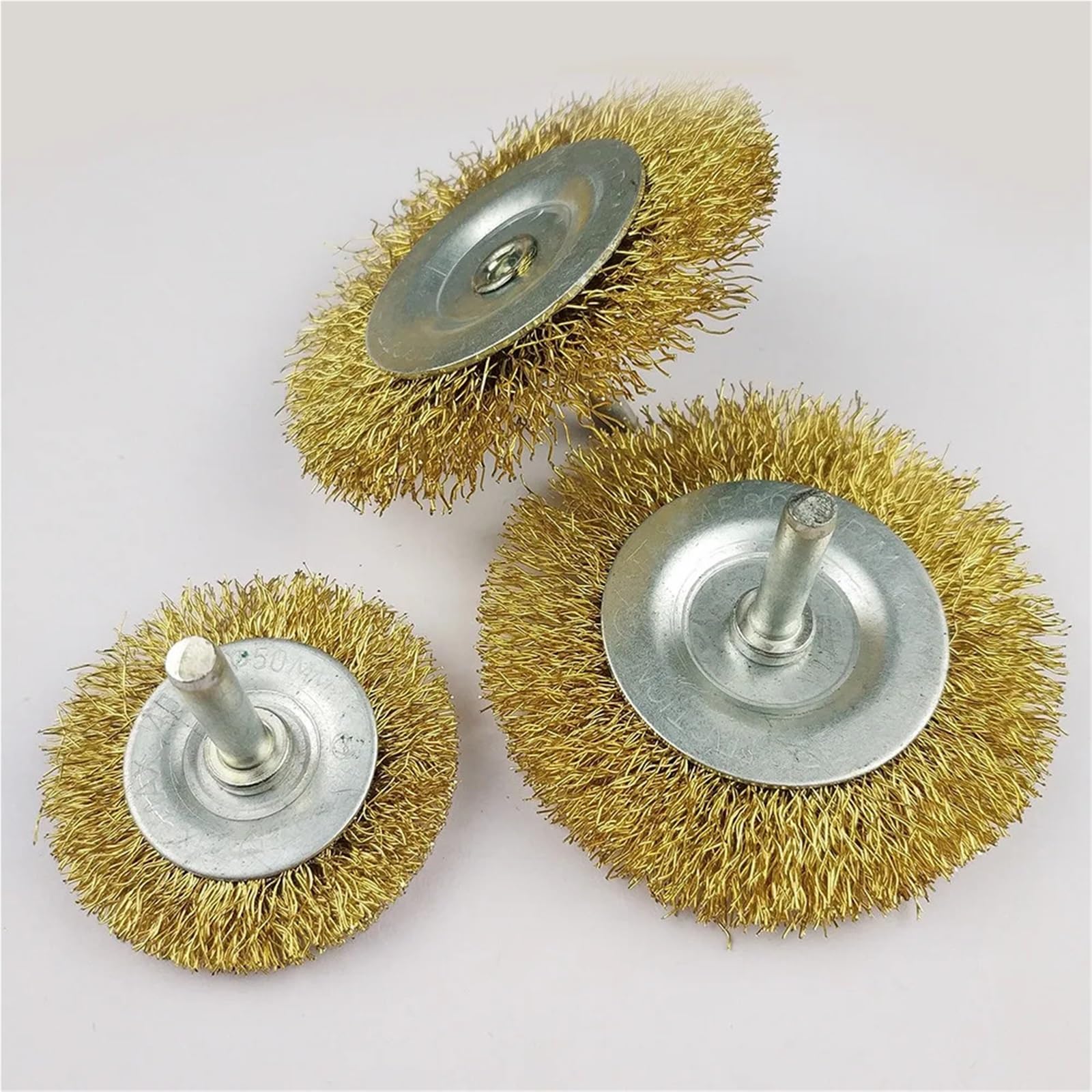 Cepillo de copa con disco de alambre, Cepillo de alambre paralelo con varilla Rueda acero en forma T 2-4 pulgadas 5/10/5 piezas No.B1415(10pcs 2inch)