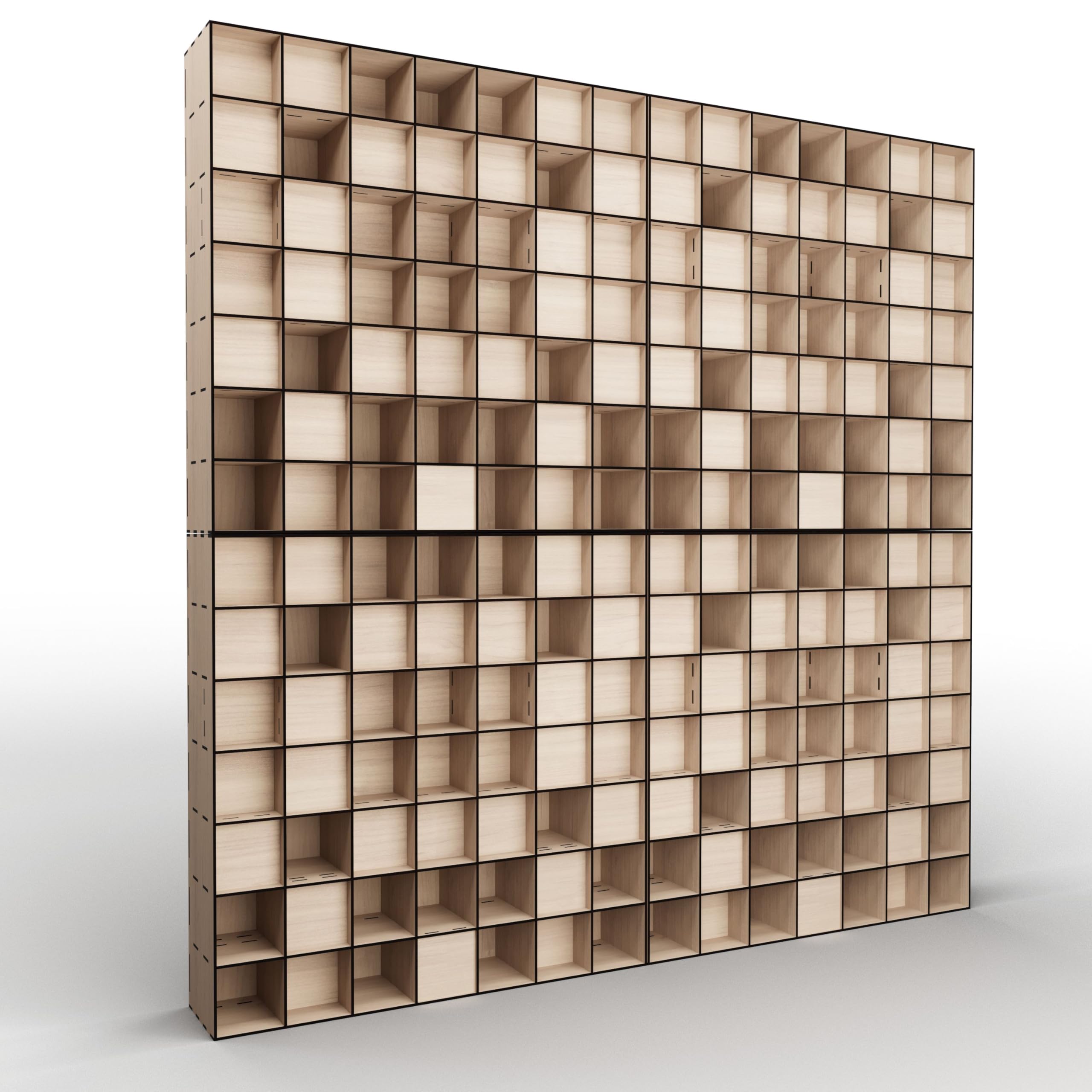 Diffusore Schroeder QRD 2D N7 | 50x50 cm | Pannello Schroeder QRD 2D in legno | Diffusore acustico in compensato di betulla | Pannello acustico | Profondita: 11 cm