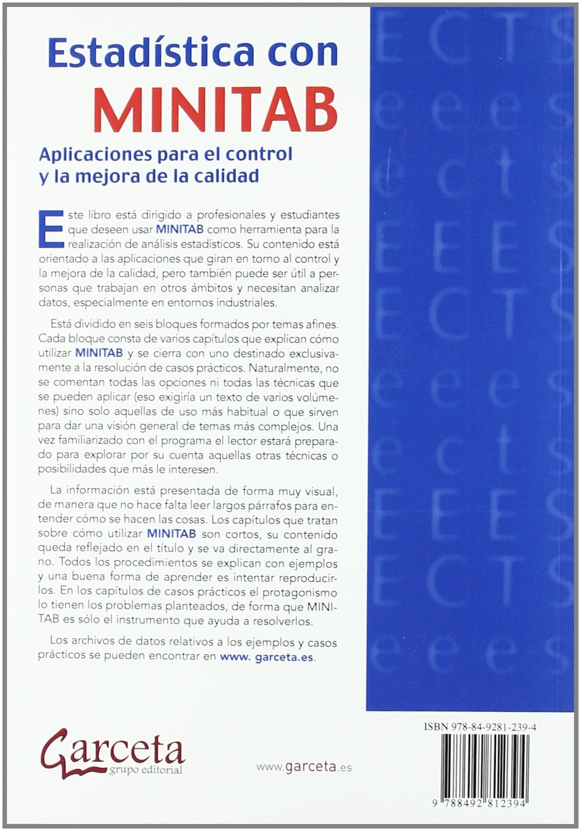 Estadistica con Minitab livre de contrôle et amélioration qualité