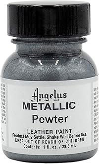 Metallic Leather Paint, 1 oz., Pewter