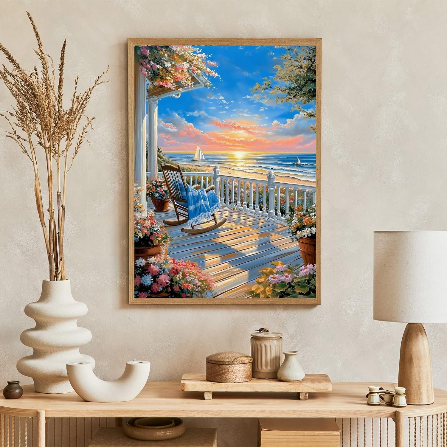 Wishtokee – Peinture Par Numéros Adulte – Toile 40×50 Cm – Sans Cadre – Kit Acrylique Avec Pinceaux – DIY Débutant