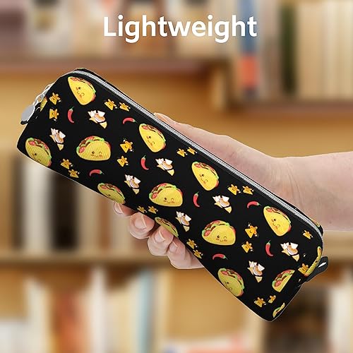 Miniatura 5 de Estuche para lápices de tacos para niños y niñas, estuche de alta capacidad con organizador de cremallera, bolsa de papelería para oficina y