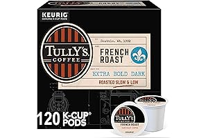 Tully's French Roast Decaf K-Cups - Dark Roast Coffee - 120-Count Box