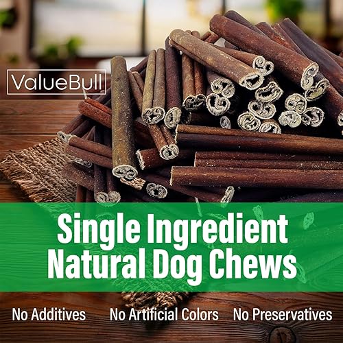 Miniatura 7 de ValueBull Palitos de colágeno para perros, masticables medianos de 6 pulgadas, golosinas naturales de larga duración para perros, paquete a granel
