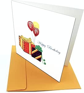 Handmade Sloth Quilling Greeting Card - 6x6 Inch Blank Card For Any Occasion