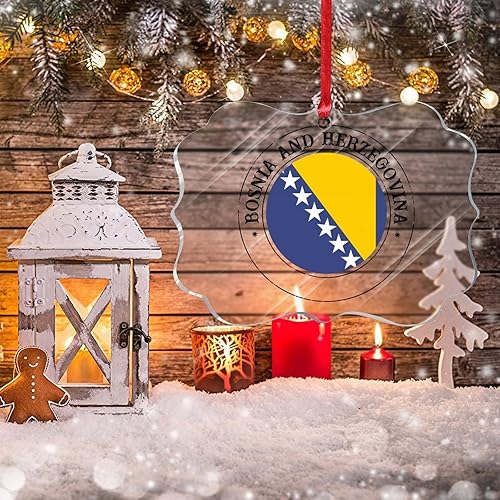 Vista 187 de Bandera de Curazao - Adorno para árbol de Navidad, bandera nacional, decoración de árbol de Navidad de Curazao, recuerdo acrílico, adorno colgante