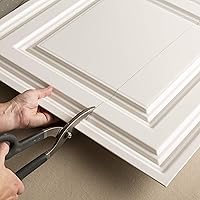 Vista 4 de Genesis Azulejos de techo Icon Relief de 2 x 2 pies - Fácil instalación - Impermeable, lavable y resistente al fuego - PVC de alta calidad