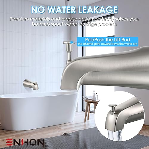 Miniatura 2 de Enhon Boquilla desviadora deslizante compatible con Kohler GP85556, boquilla de repuesto para grifo de bañera de baño para tubo de agua de cobre de