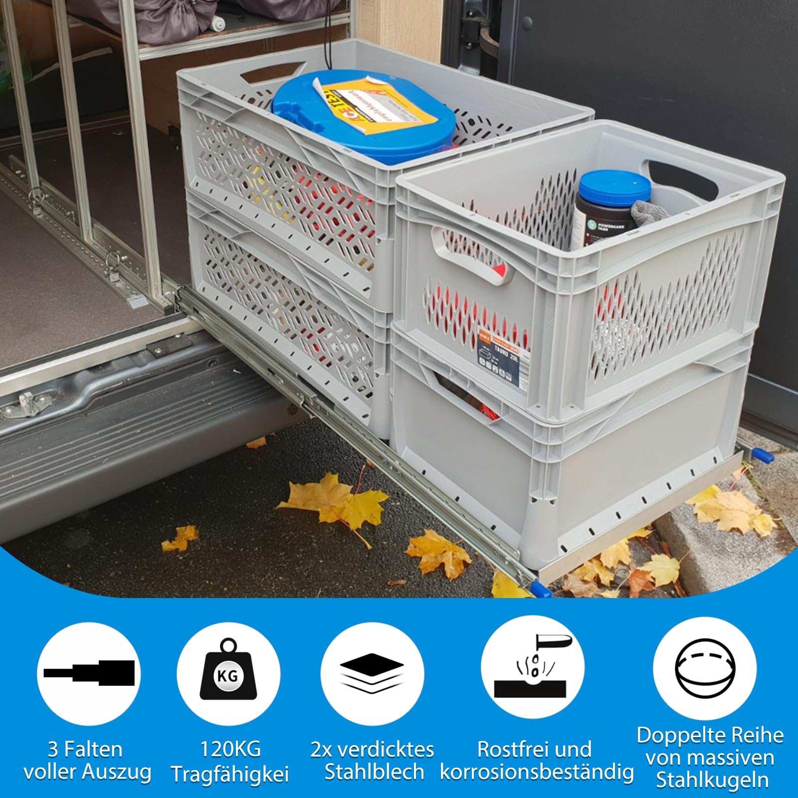 2 rieles de cajón con bloqueo de carga pesada, 53 mm de alto/largo: 950 mm, con cerradura, guías para cajones, cajones, sistema de rieles, extracción de ruedas, carga pesada, 93 kg, 1 par