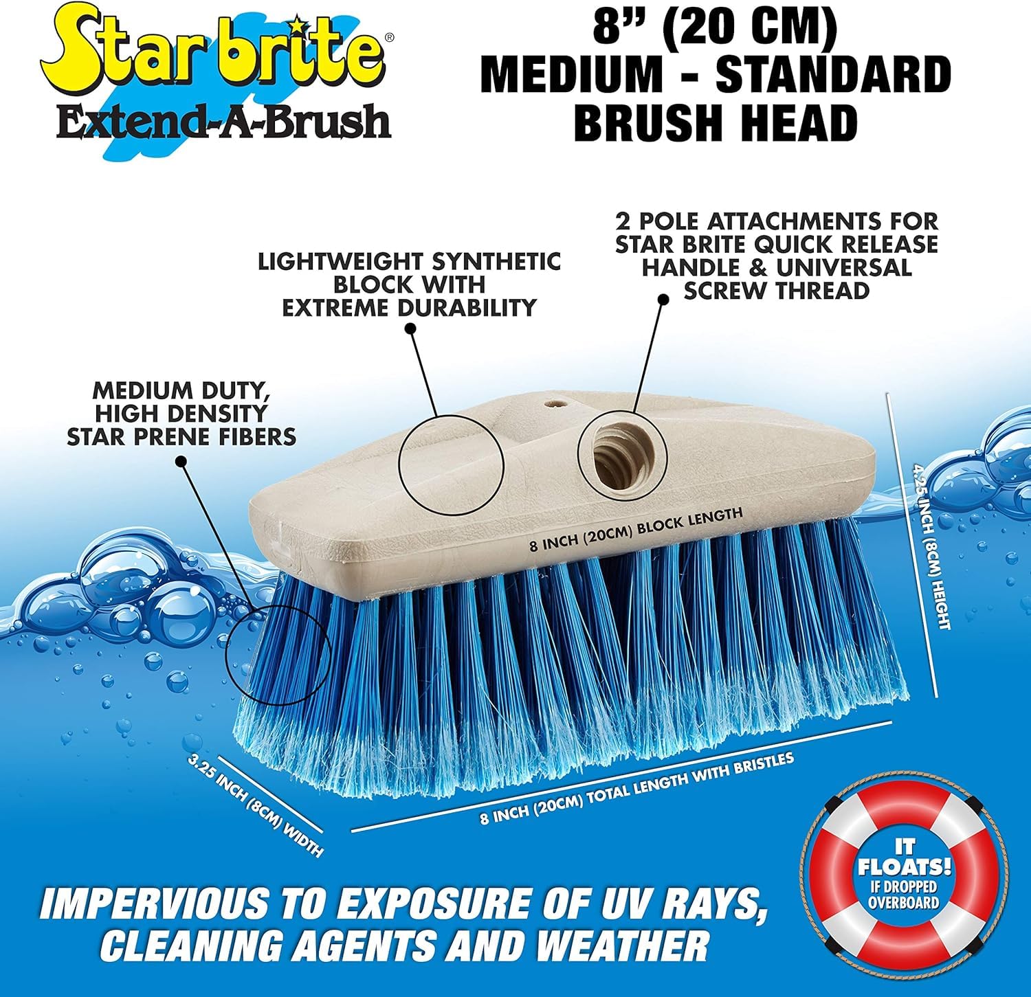 Star Brite Combo de Cepillo para Barco + artículos adicionales, Aluminio, Azul, estándar