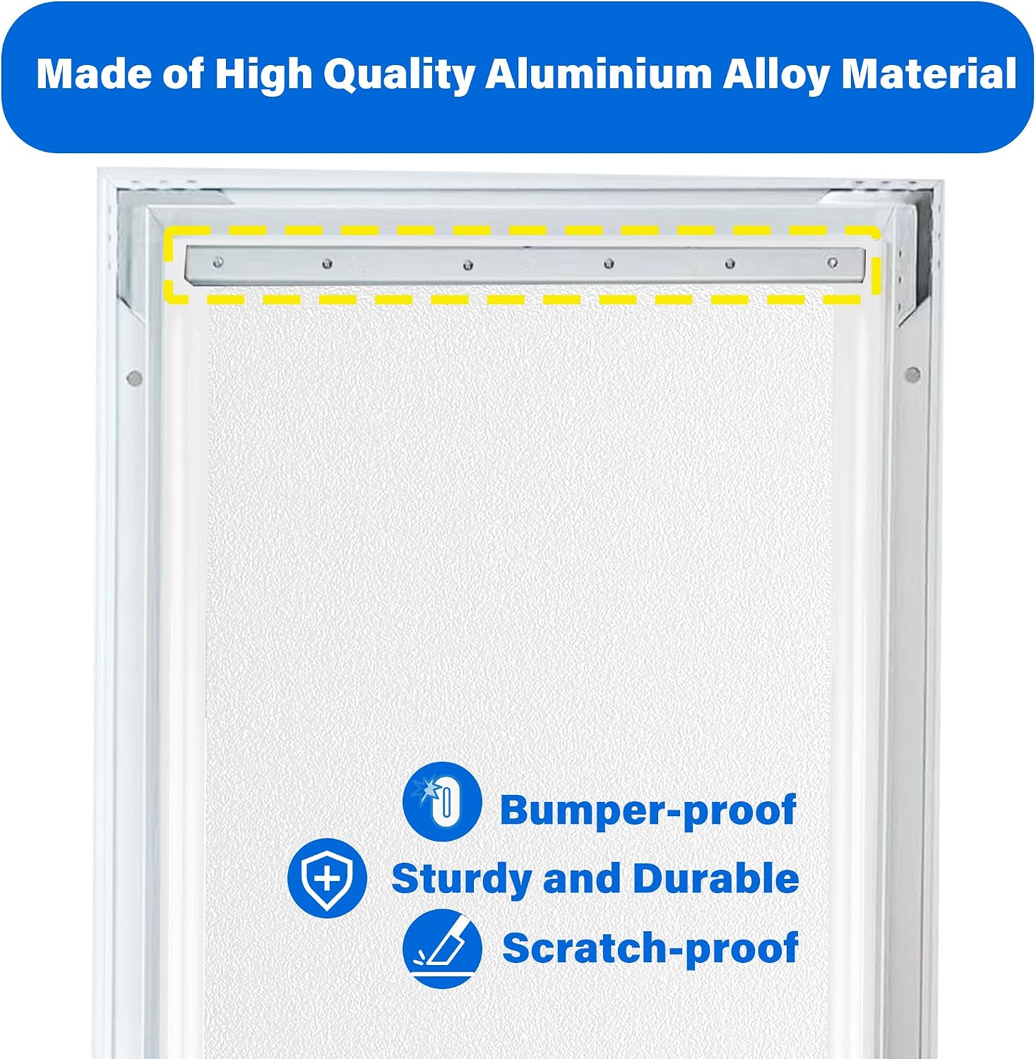 2 PCS Extra Large Aluminium Alloy Doggy Door Flap Replacement Bracket Compatible with PetSafe Dog Door Replacement Flaps PAC11-11040 - Easy Installation with 304 Stainless Steel Flat Washers & Screws