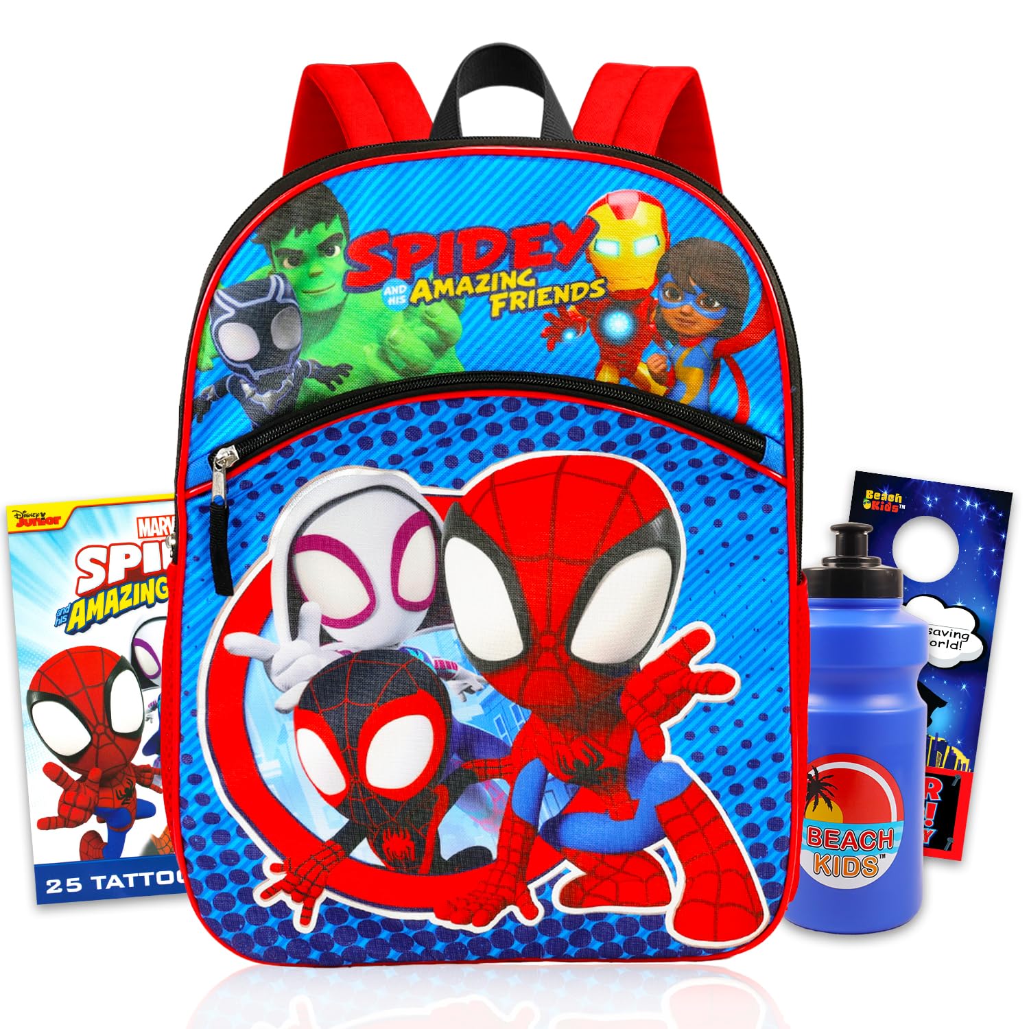 Spidey Backpack for Boys School Bundle w/ 16in Bookbag + More