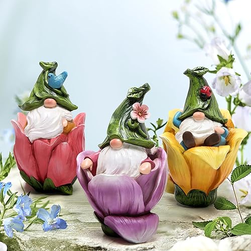 Miniatura 2 de Hodao Decoraciones de gnomos para el hogar, decoración de primavera y verano, estatuilla de gnomos para interiores
