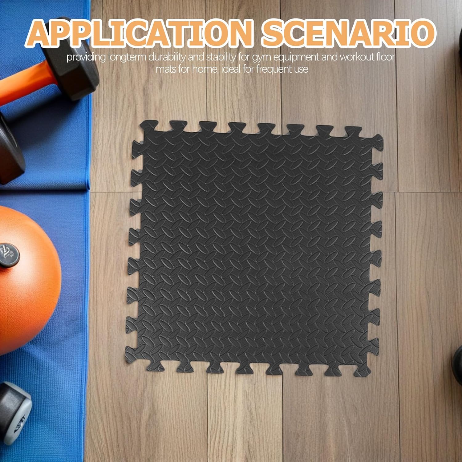 16Pcs Puzzle Exercise Mat: Interlocking Workout Floor Tiles - EVA Foam Puzzle Play Mat for Kids - Protective Gym Sports Equipment for Play Area 11.8x11.8x0.4in