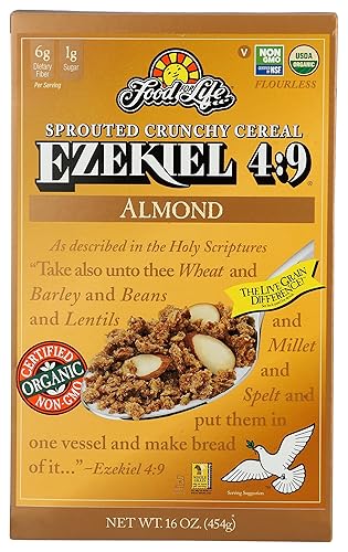 Ezequiel 4 9Almond brotado Conjunto Grano Cereal 16oz 6unidades