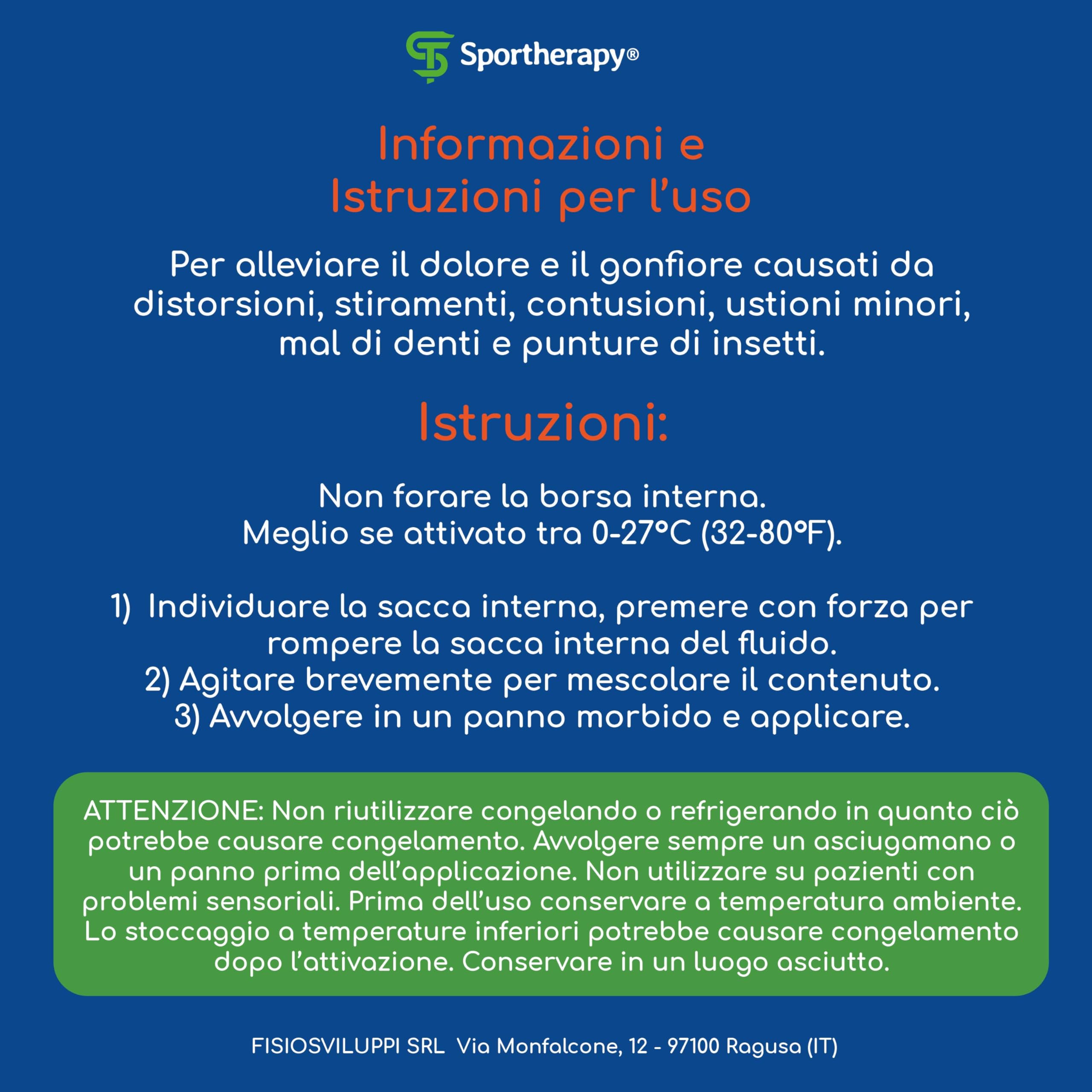 Ghiaccio Istantaneo 250g | Buste in TNT 14x18 cm | Crioterapia Professionale | Dispositivo Medico Certificato | 25 Buste