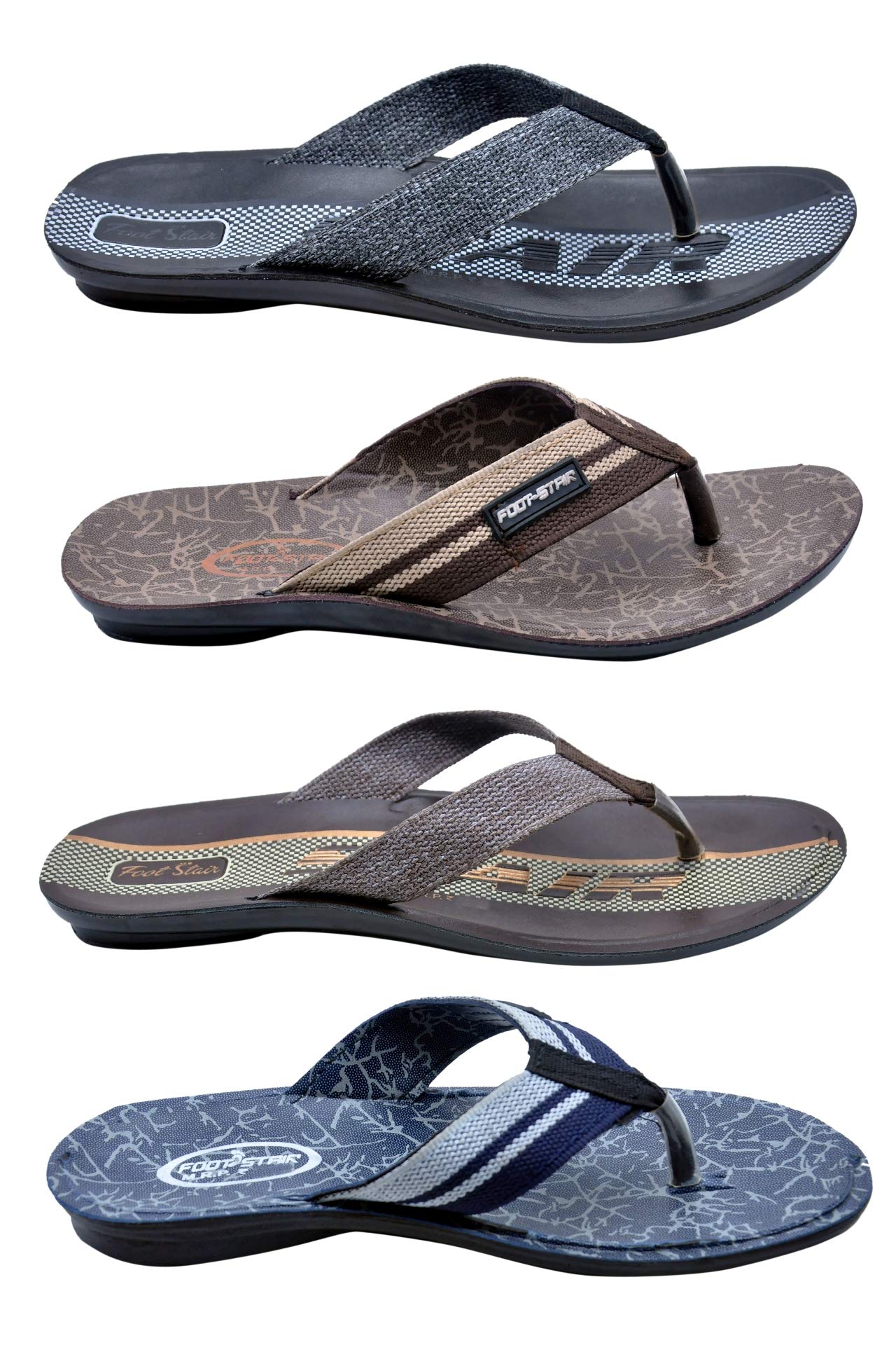 Creation Garg Mens Perfect Casual Slippers and Flip Flops Combo (Multicolor) Pack of 4 (B087FCV2PS) Amazon Price History, Amazon Price Tracker