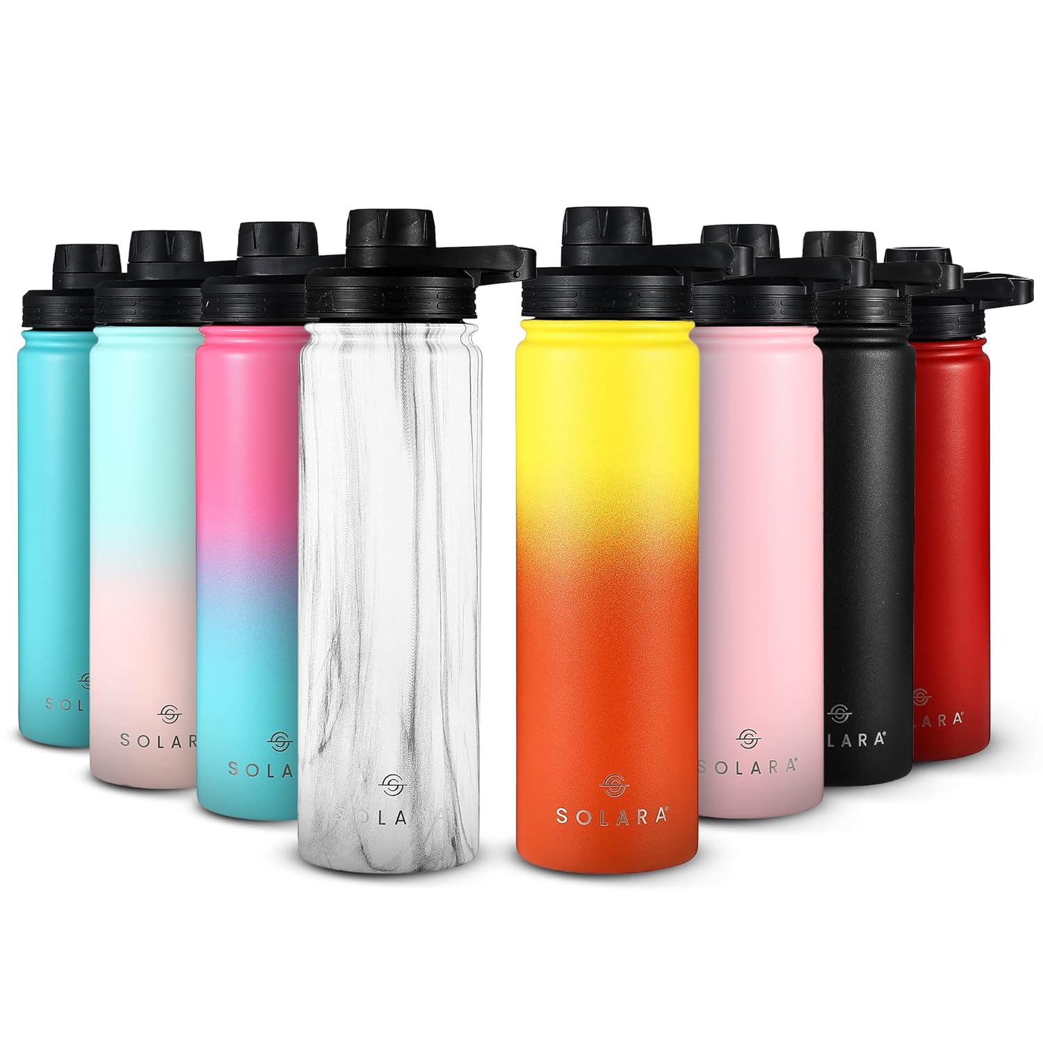 SOLARA Insulated Water Bottle 1 Litre Hot Water Bottle Hot and Cold