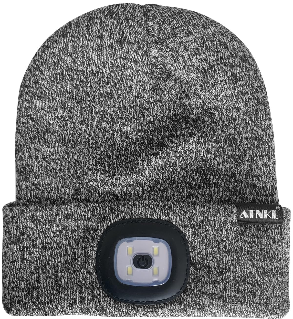 ATNKE LED Cappello Illuminato Berretto,USB Ricaricabile Cappello da Corsa 4 LED Impermeabile Luce Invernale Calda Lampada Frontale Regali per Uomo e Donna