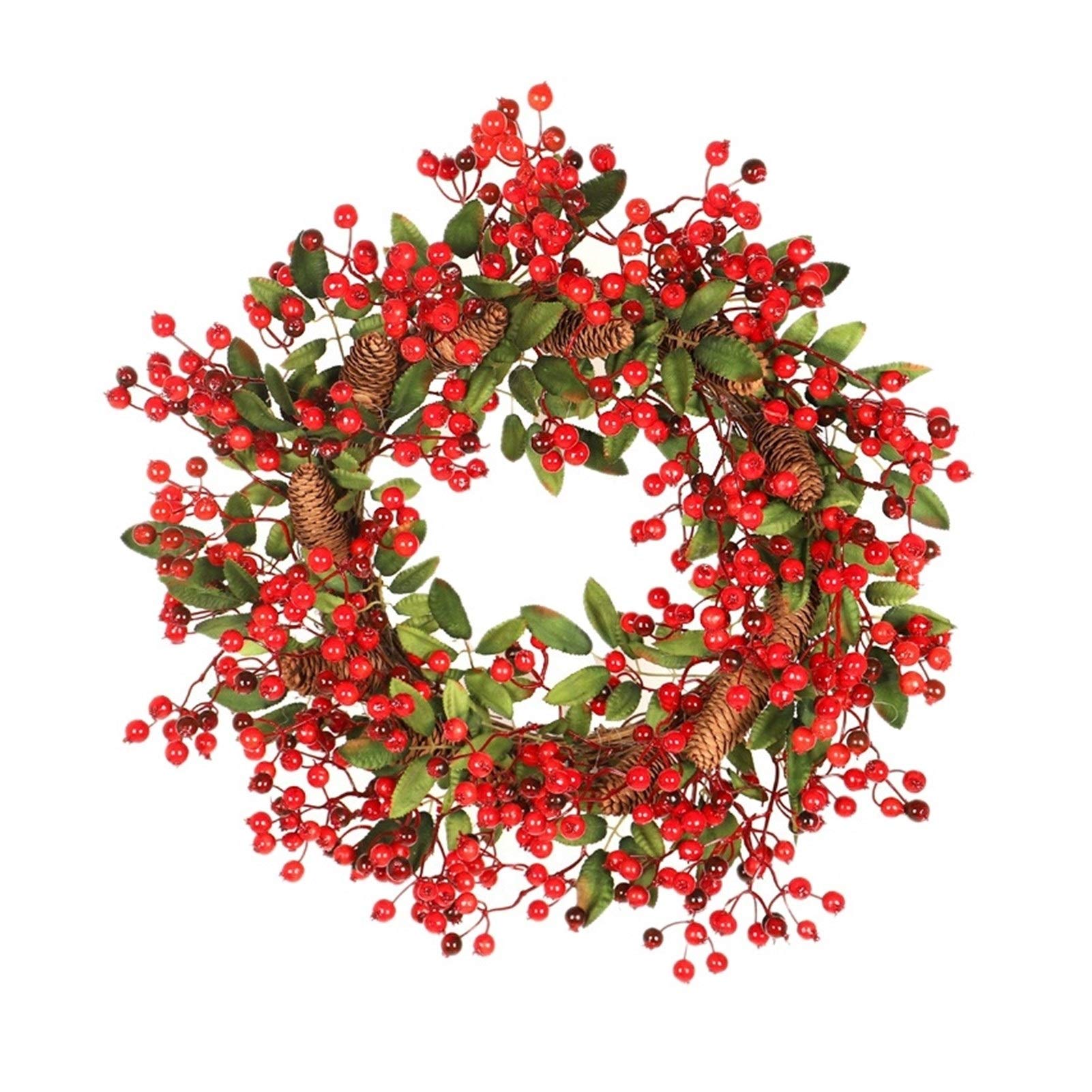 Guirlande de Noël décoration de porte 60cm pour ambiance chaleureuse