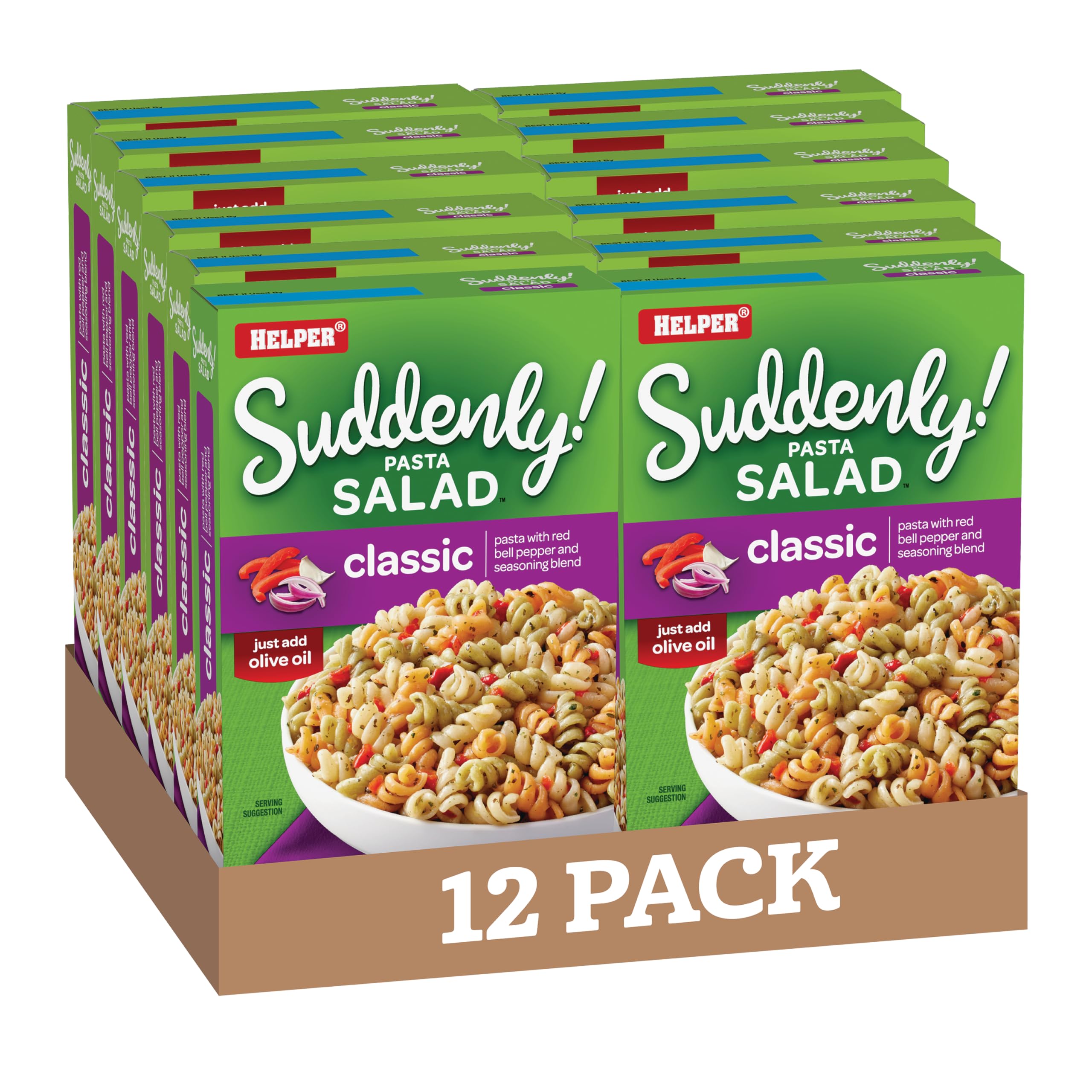 suddenly pasta salad classic dressing Suddenly Salad Classic Pasta Salad Mix with Red Peppers & Seasoning, 7.75 oz Box