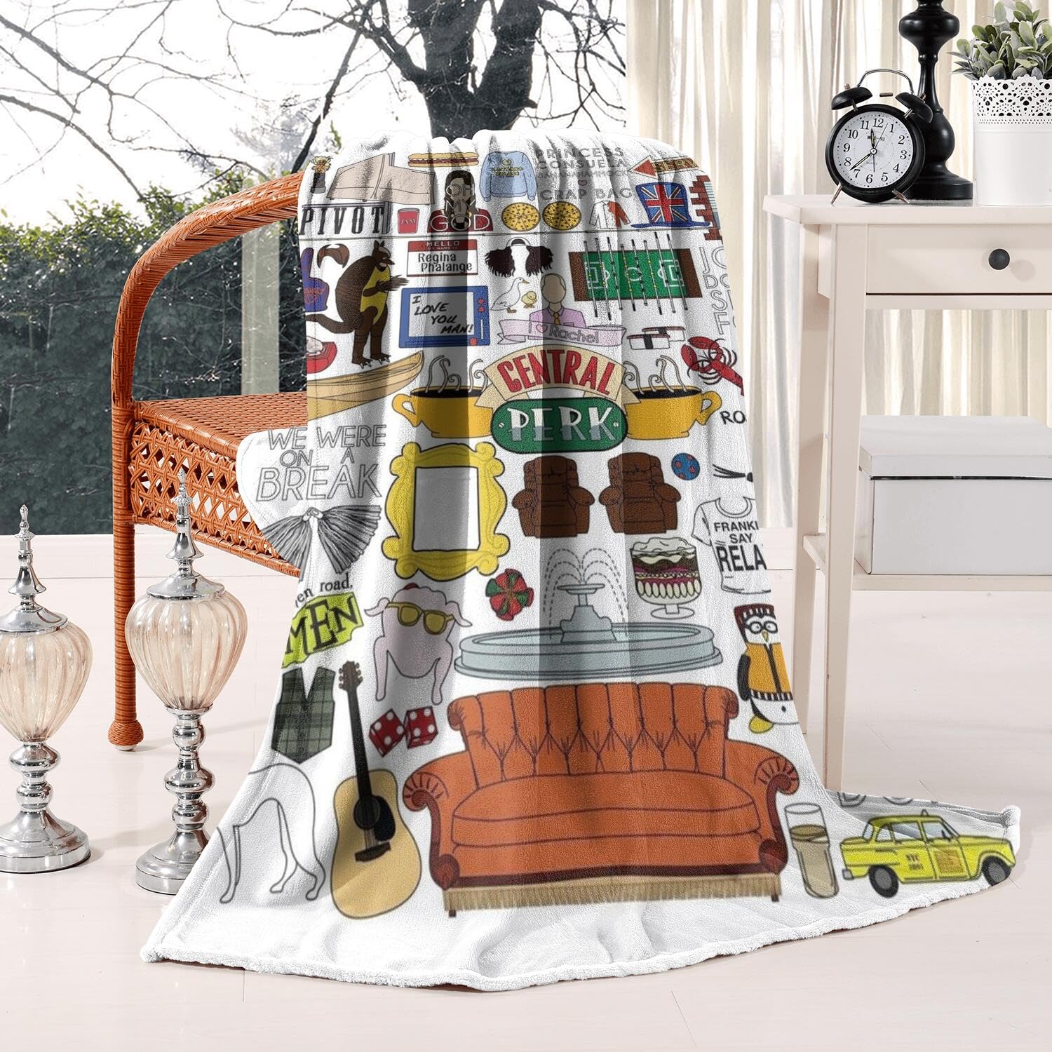 Amazon.com: Friends Themed Soft Cozy Plush Blanket, Couch Bed Flannel ...