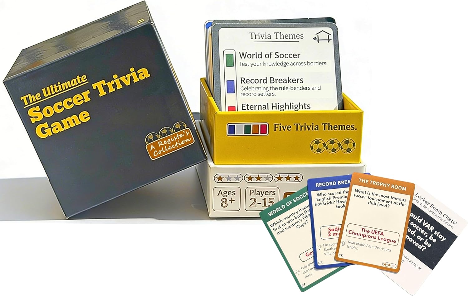 Soccer Trivia Card Game | Best Soccer Gift for Boys, Girls, Kids & Adults | 150 Trivia | World Cup 2026, EPL, La Liga & Champions League | Family Game Night | Soccer Easter Basket | Coach Team Gift