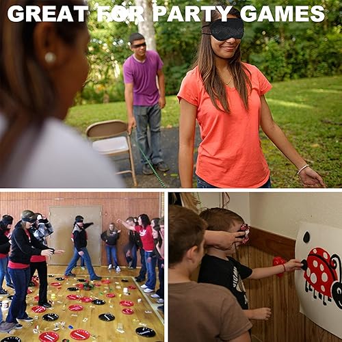 Miniatura 3 de 50 máscaras de ojos al por mayor con instrucciones de juegos con los ojos vendados, la mejor opción del organizador de actividades grupales