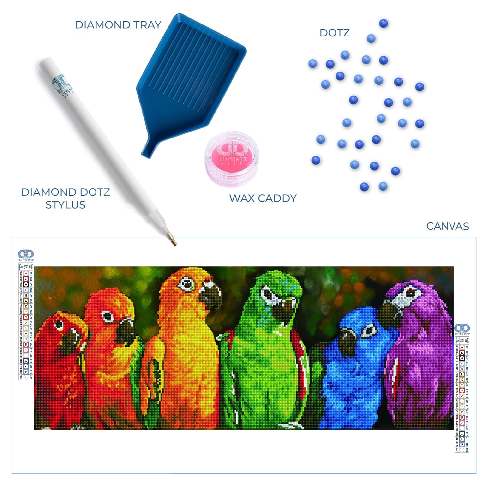 Diamond Dotz Kit de peinture au diamant, Tissue, Blanc, 11,8 x 30,3 cm DD10025